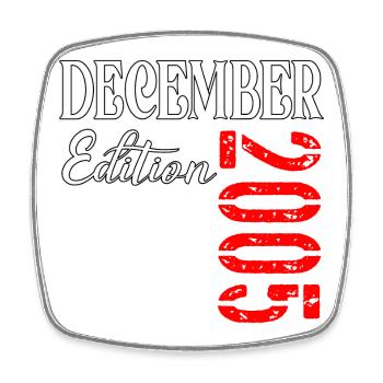 21st BIRTHDAY DECEMBER 2005 EDITION - Square fridge magnet - white - Front