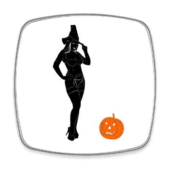 SEXY HALLOWEEN WITCH - Square fridge magnet - white - Front