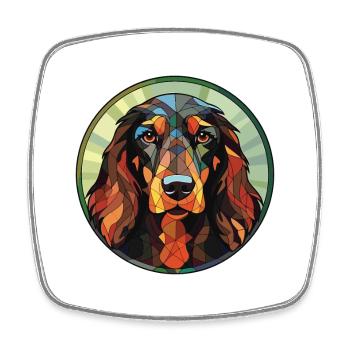 Gordon Setter Hunderasse Aquarell Illustration - Viereckiger Kühlschrankmagnet - Weiß - Vorne