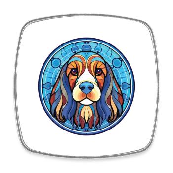 Griffon Bleu De Gascogne Race Chien Aquarelle - Magnet carré - blanc - Devant
