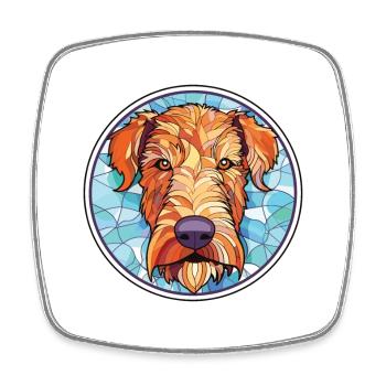 Irish Terrier Hunderasse Aquarell Illustration - Viereckiger Kühlschrankmagnet - Weiß - Vorne