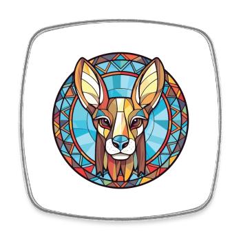 Hase indische Hunderasse Aquarell Illustration - Viereckiger Kühlschrankmagnet - Weiß - Vorne