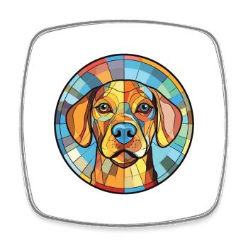 Hamiltonstovare Dog Breed Watercolor Illustration - Square fridge magnet - white - Front