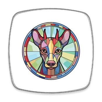 Mexican Hairless Dog Breed Watercolor Illustration - Square fridge magnet - white - Front