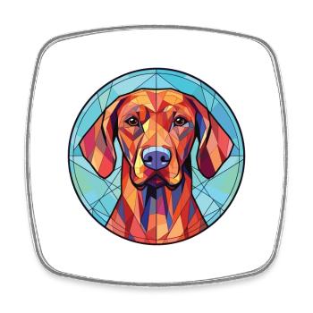 Rhodesian Ridgeback chien race aquarelle colorée - Magnet carré - blanc - Devant