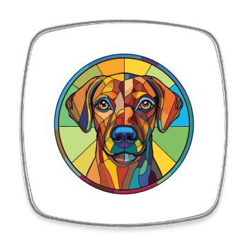 Sabueso Español Hunderasse Aquarell Illustration - Viereckiger Kühlschrankmagnet - Weiß - Vorne
