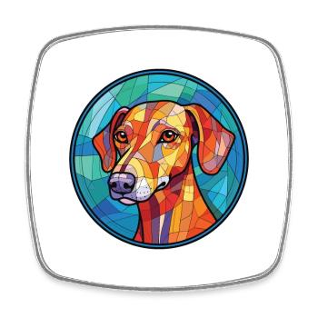 Sloughi Hunderasse bunte Aquarell-Illustration - Viereckiger Kühlschrankmagnet - Weiß - Vorne