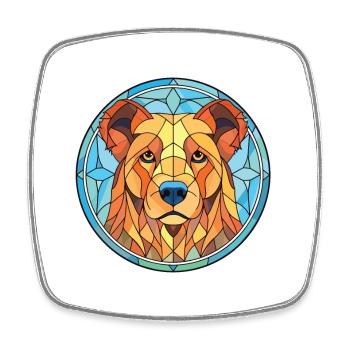 Tahltan Bear Dog Breed Watercolor Illustration - Square fridge magnet - white - Front