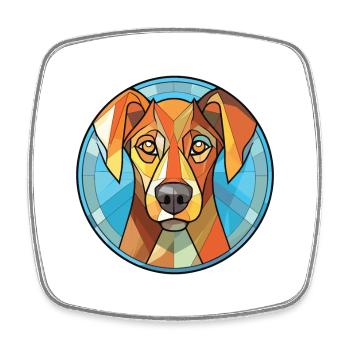 Uruguayen Cimarron Chien Race Coloré Aquarelle - Magnet carré - blanc - Devant