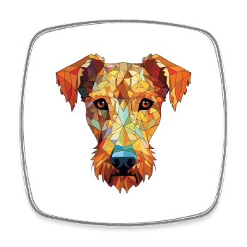 Irish Terrier Hunderasse Aquarell Illustration - Viereckiger Kühlschrankmagnet - Weiß - Vorne