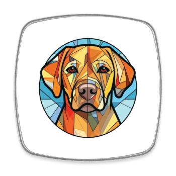 Labrador Retriever Hund Rasse buntes Aquarell - Viereckiger Kühlschrankmagnet - Weiß - Vorne