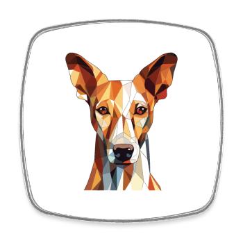 Ibizan chien chien race aquarelle Illustration - Magnet carré - blanc - Devant