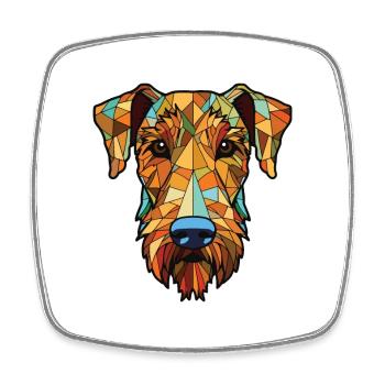 Irish Terrier Hunderasse Aquarell Illustration - Viereckiger Kühlschrankmagnet - Weiß - Vorne