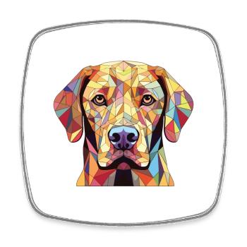 Labrador Retriever Hund Rasse buntes Aquarell - Viereckiger Kühlschrankmagnet - Weiß - Vorne