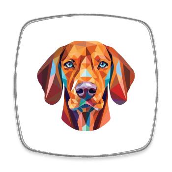 Ungarische Vizsla Hunderasse Aquarell Illustration - Viereckiger Kühlschrankmagnet - Weiß - Vorne