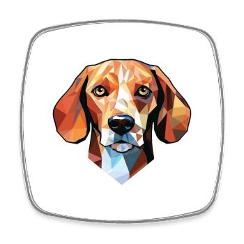 Chien Race De Chien Coloré Aquarelle Illustration - Magnet carré - blanc - Devant