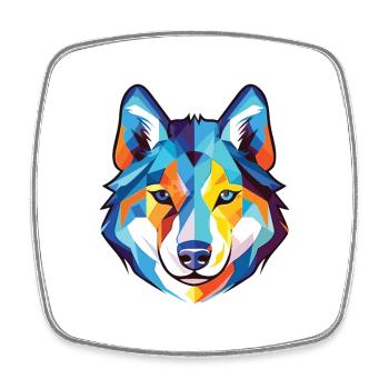 Siberian Husky Hunderasse Aquarell Illustration - Viereckiger Kühlschrankmagnet - Weiß - Vorne