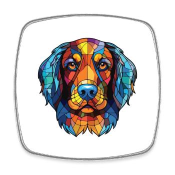 Kyi Leo Hunderasse Bunte Aquarell-Illustration - Viereckiger Kühlschrankmagnet - Weiß - Vorne