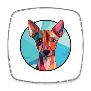 Peruvian Hairless Dog Breed Colorful Watercolor - Square fridge magnet - white - Front