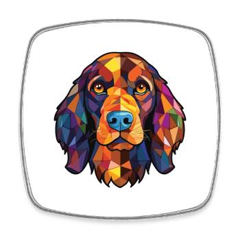 Picardie Spaniel Hunderasse Aquarell Illustration - Viereckiger Kühlschrankmagnet - Weiß - Vorne