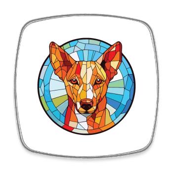 Podenco Canario race chien aquarelle illustration - Magnet carré - blanc - Devant