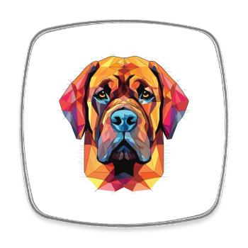 Mastiff chien race coloré aquarelle Illustration - Magnet carré - blanc - Devant
