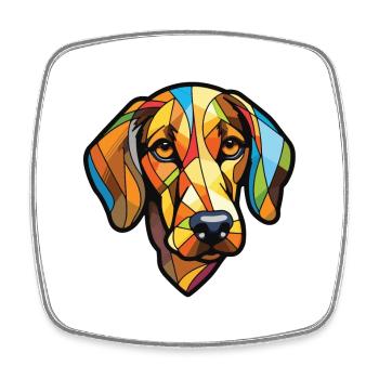 New Zealand Huntaway Dog Breed Colorful Watercolor - Square fridge magnet - white - Front