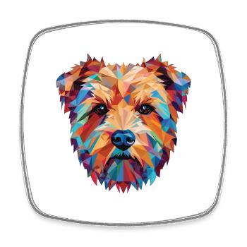 Norfolk Terrier Hunderasse Aquarell Illustration - Viereckiger Kühlschrankmagnet - Weiß - Vorne