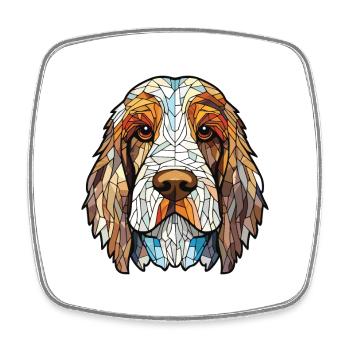 Petit Basset Griffon Vendeen Hunderasse Aquarell - Viereckiger Kühlschrankmagnet - Weiß - Vorne