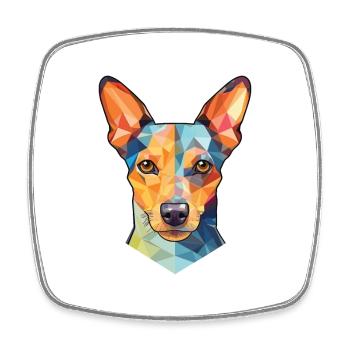 Ratonero Bodeguero Andaluz Hunderasse Aquarell - Viereckiger Kühlschrankmagnet - Weiß - Vorne