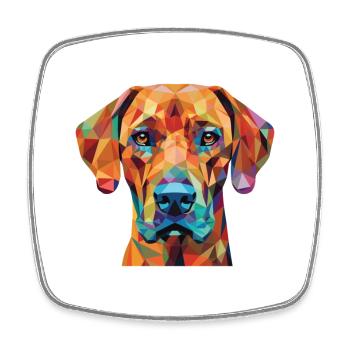 Rhodesian Ridgeback chien race aquarelle colorée - Magnet carré - blanc - Devant