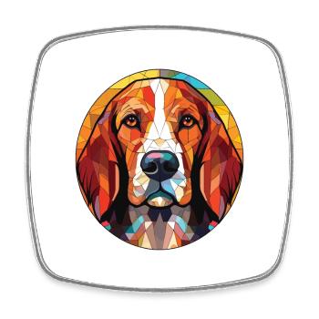 Posavac chien chien race aquarelle illustration - Magnet carré - blanc - Devant