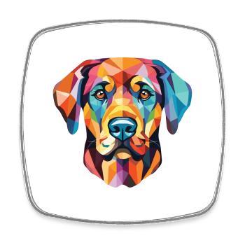 Strellufstover Dog Breed Watercolor Illustration - Square fridge magnet - white - Front