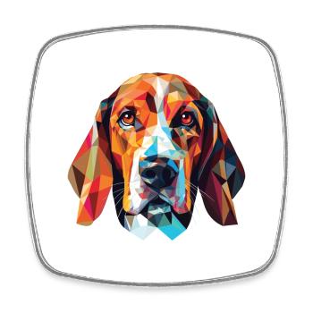 Treeing Walker Coonhound Dog Breed Watercolor - Square fridge magnet - white - Front