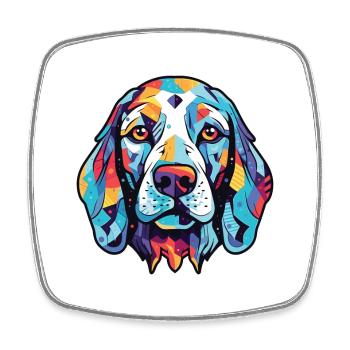 Dalmatinische Hunderasse Aquarellglas-Illustration - Viereckiger Kühlschrankmagnet - Weiß - Vorne