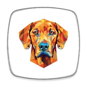 Rhodesian Ridgeback chien race aquarelle colorée - Magnet carré - blanc - Devant