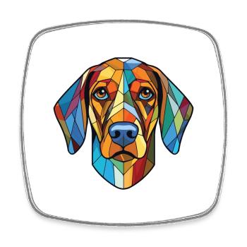 Sabueso Fino Colombiano race de chien verre aquarelle - Magnet carré - blanc - Devant