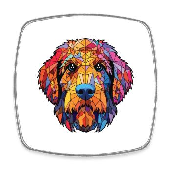 Schillerstovare Dog Breed Watercolor Illustration - Square fridge magnet - white - Front