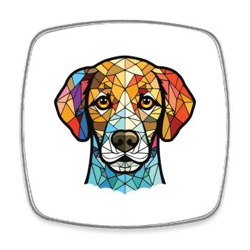 Seskar Seal Hunderasse Aquarell Illustration - Viereckiger Kühlschrankmagnet - Weiß - Vorne