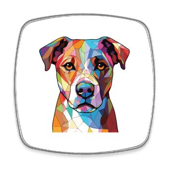 Stephens Cur chien race aquarelle Illustration - Magnet carré - blanc - Devant