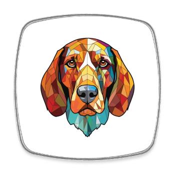 Chien chien chien chien race aquarelle Illustration - Magnet carré - blanc - Devant