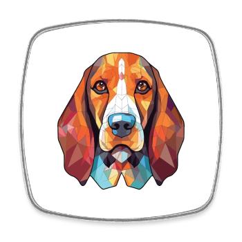 Transylvanian Hound chien race aquarelle colorée - Magnet carré - blanc - Devant