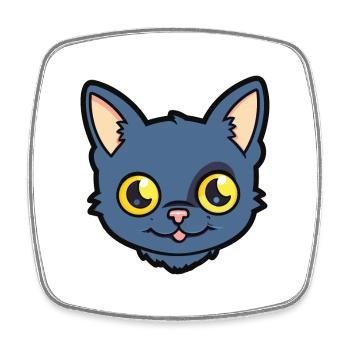 Bombay Katze Cartoon Aquarell Illustration - Viereckiger Kühlschrankmagnet - Weiß - Vorne