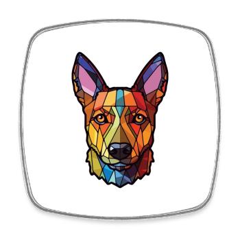 Lancashire Heeler Ormskirk Terrier Dog Watercolor - Square fridge magnet - white - Front
