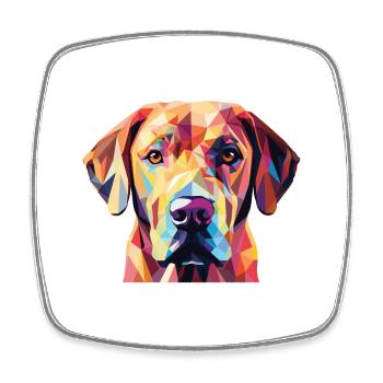 Labrador Retriever Hund Rasse buntes Aquarell - Viereckiger Kühlschrankmagnet - Weiß - Vorne
