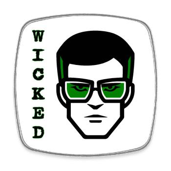 Roger Wicked - Square fridge magnet - white - Front