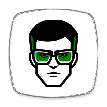 Roger Wicked - Square fridge magnet - white - Front