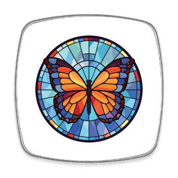 Schmetterling bunte Aquarell Tier Illustration - Viereckiger Kühlschrankmagnet - Weiß - Vorne