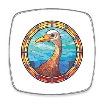 Strauß buntes Aquarell Tier Illustration - Viereckiger Kühlschrankmagnet - Weiß - Vorne