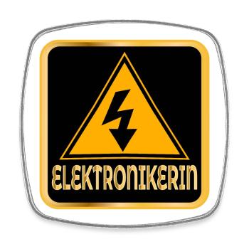 ELEKTRONIKERIN - AUSBILDUNG BERUFE - Viereckiger Kühlschrankmagnet - Weiß - Vorne